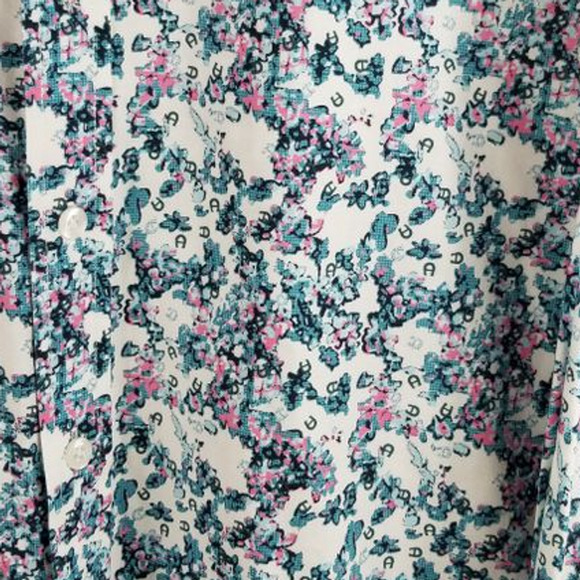 Duchamp London Slim Fit Flip Cuff Floral Men's Dress Shirt Sz XXL 18/46 NWT - Picture 2 of 6